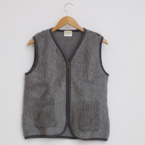 Gilet de berger en duvet de mohair et soie pour femme 